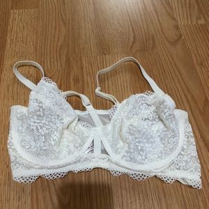 White Lace Lingerie Bra